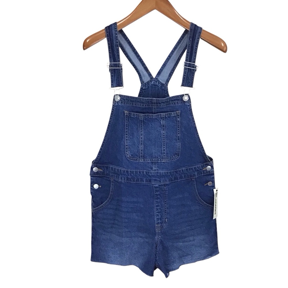 No Boundaries Denim Shortall Overalls M 8-10